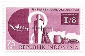 Indonesië Zonnebloem 318 Postfris De eerste volkstelling 1961