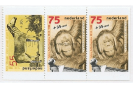 Nederland NVPH 1402a-1402c Postfris Twee of drie zijden ongetand, afkomstig uit boekje (PB38) Zomerzegels 1988