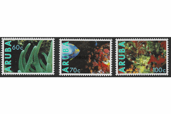 Aruba NVPH 73-75 Postfris Onderwatergezichten 1990