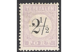 NVPH P1 Ongebruikt (2 1/2 cent) Cijfer in zwart 1886-1888