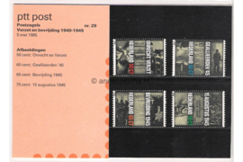 Nederland NVPH M29 (PZM29) Postfris Postzegelmapje Verzet en Bevrijding 1985