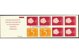 DUBBEL SPECIALITEIT! Nederland NVPH PB 10aD Postfris Snijlijn 4mm / Dof papier Postzegelboekje 2 x 5ct cijfer v. Krimpen + 6 x 15ct Juliana 1971