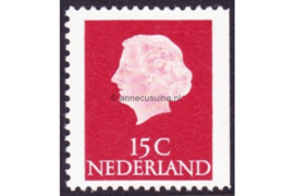 Nederland NVPH 619bK Postfris Rechterzijde ongetand; Fosforescerend papier (15 cent) Koningin Juliana (en profil) 1971