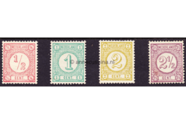 Nederland NVPH 30b-33a Gestempeld Drukwerkzegels (Nieuwe druk met synthetische drukinkt) 1894