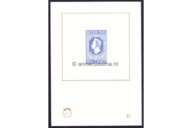 Nederland NVPH BD11, Blauwdruk nummer 11,  met afbeelding zegel nummer 94 (1913) Koning Willem I, 12 1/2 ct blauw 2013