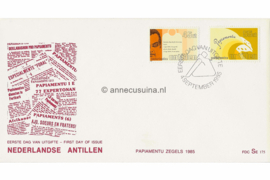 Nederlandse Antillen (SE-serie) NVPH E177 (E177Sa met nr. E175) Onbeschreven 1e Dag-enveloppe De taal 'Papiamentu 1985
