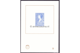 Nederland NVPH BD13, Blauwdruk nummer 13, met afbeelding zegel nummer 266 (1934) Prinses Juliana, 6 ct blauw 2013