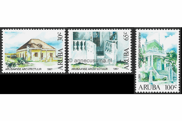 Aruba NVPH 193-195 Postfris Arubaanse architectuur 1997