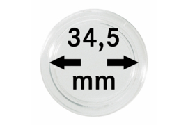 Hagelnieuw & Afgeprijsd! Lindner Muntcapsules 34,5 mm per 10 Stuks (Lindner 2250345P)