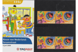 Nederland NVPH M335c (PZM335c) Postfris Postzegelmapje Sesamstraat 2006