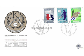 Nederlandse Antillen (Postdienst) NVPH E123 (E123PO) Onbeschreven 1e Dag-enveloppe 50 jaar Vrijwilligers Korps Curacao 1979