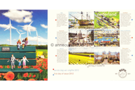 Nederland NVPH E651 Onbeschreven 1e Dag-enveloppe Madurodam 60 jaar op 2 enveloppen 2012