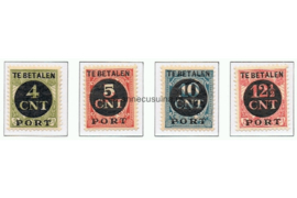 Nederland NVPH P65-P68 Postfris Frankeerzegels der uitgiften 1899-1913 en 1899-1921, overdrukt in zwart 1924