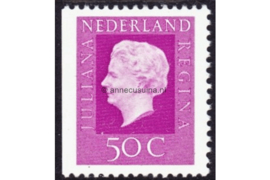 Nederland NVPH 945J Postfris Linkerzijde ongetand (50 cent) Koningin Juliana ('Regina') 1975