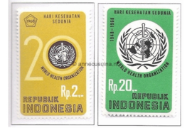 Indonesië Zonnebloem 606-607 Postfris De 20e verjaardag van de Wereld Gezondheidsorganisatie 1968