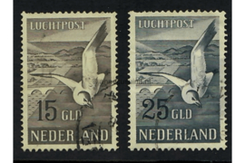 Koopjeshoek! Nederland NVPH LP12-LP13 Gestempeld FOTOLEVERING Zeemeeuw 1951