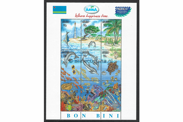 Aruba NVPH 196 Postfris Blok/Velletje World Philatelic Exhibition PACIFIC '97 1997