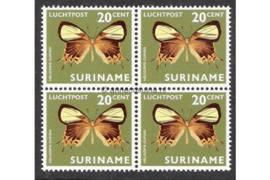 Suriname NVPH LP48 Postfris (20 ct) (Blokje van vier) Vlinders 1972