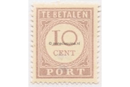 NVPH P22 Postfris (10 cent) Cijfer en waarde in lila. Uitsluitend Type I 1913-1931