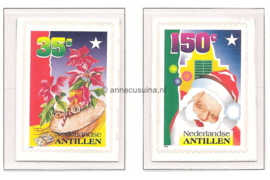 Nederlandse Antillen NVPH 1139-1140 Postfris Kerstzegels 1996