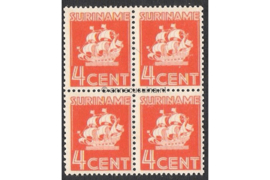 NVPH 163 Postfris (4 cent) (Blokje van vier) Scheepje 1936