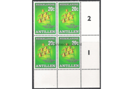 Nederlandse Antillen NVPH 548 Postfris (20 cent) (Blokje van vier) HOEKSTUK 50 jaar Spritzer & Fuhrmann N.V., juweliers 1977