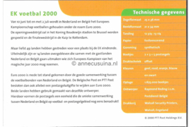 Nederland NVPH M224 (PZM224) Postfris Postzegelmapje EK Voetbal 2000 2000
