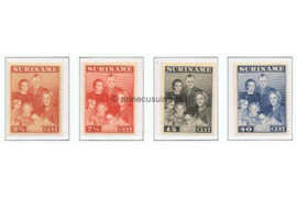 Suriname NVPH 206-209 Postfris Koninklijke familie. Gezamenlijke uitgave met Curaçao 1943
