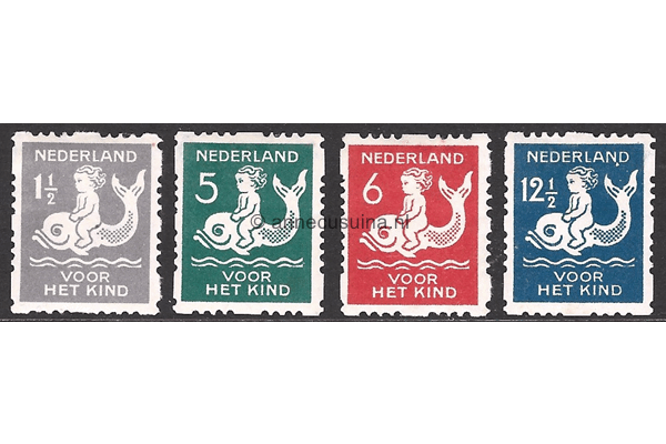 Nederland NVPH R82-R85 Ongebruikt Vierzijdige roltanding Kinderzegels 1929