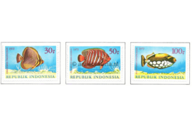 Indonesië Zonnebloem 731-733 Postfris Inheemse vissen (2e serie) 1972