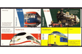 Nederland NVPH 2366-2369 Gestempeld (Als blok met tabs) Treinen 2005