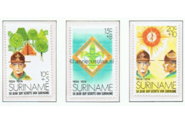 Suriname NVPH 627-629 Postfris 50 jaar Padvinderij in Suriname 1974