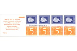 Nederland NVPH PB 16b Postfris Postzegelboekje 4 x 5ct cijfer v. Krimpen + 4 x 45ct Juliana Regina 1975