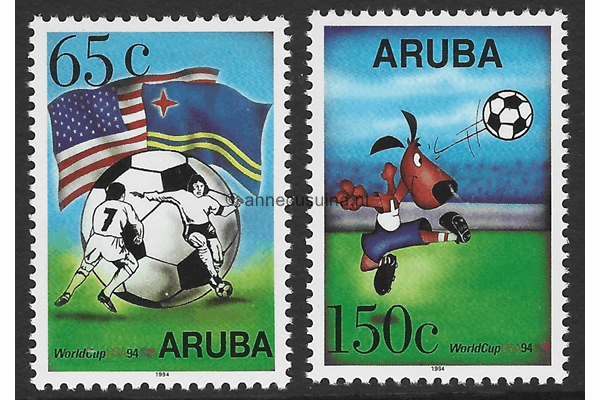 Aruba NVPH 142-143 Postfris Wereldkampioenschap voetbal in de Verenigde Staten 1994