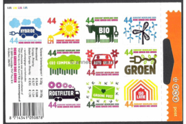 Nederland NVPH Vaa2550-2559 Postfris 3e druk met Open Hangoog Velletje Denk groen doe groen (Met aangepaste buitenlandse tarieven) 2008