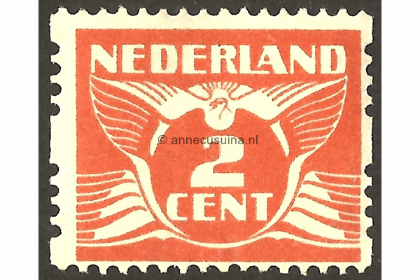 Nederland NVPH R19 Ongebruikt (2 cent) Tweezijdige roltanding Vliegende duif 1926-1927