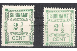 Alle kleuren: NVPH 66 Postfris FOTOLEVERING (2 1/2 cent / Tinten groen) Hulpuitgifte 1912