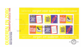 Nederland NVPH E381a Onbeschreven 1e Dag-enveloppe Blok Zomerzegels 1998