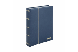 Lindner Insteekalbum Elegant/Luxe 64 blz. Zwarte bladen/Blauwe kaft (Lindner 1179-B)