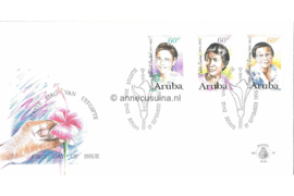 Aruba NVPH E65 Onbeschreven 1e Dag-enveloppe Beroemde vrouwen 1996