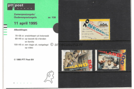 Nederland NVPH M136 (PZM136) Postfris Postzegelmapje Zomerzegels 1995