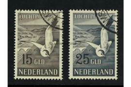 EXCLUSIEF! Nederland NVPH LP12-LP13 Gestempeld FOTOLEVERING Zeemeeuw 1951