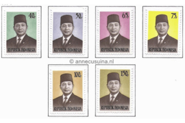 Indonesië Zonnebloem 790-795 Postfris Met afbeeldingen van president Soeharto 1974