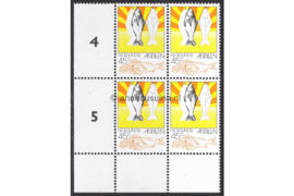 Nederlandse Antillen NVPH 524 Postfris (45 cent) (Blokje van vier) HOEKSTUK Landbouw, veeteelt en visserij 1976
