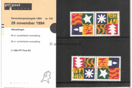 Nederland NVPH M130 (PZM130) Postfris Postzegelmapje Decemberzegels 1994