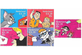Nederland NVPH 1994-1998 Gestempeld/Gelopen Zegels uit postzegelboekje "Vijf maal Cartoons" (PB72) in dubbele waarde 2001