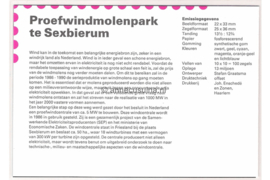 Nederland NVPH M35 (PZM35) Postfris Postzegelmapje Proefwindmolenpark, Sexbierum 1986