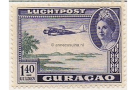 Curaçao NVPH LP37 Ongebruikt (140 cent) Koningin Wilhelmina met verschillende voorstellingen 1942