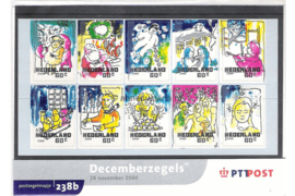 Nederland NVPH M238a+b (PZM238a+b) Postfris Postzegelmapje Decemberzegels 2000