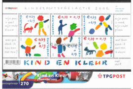 Nederland NVPH M270 (PZM270) Postfris Postzegelmapje Blok Kinderzegels "Kind en Kleur" in dubbele waarde 2001